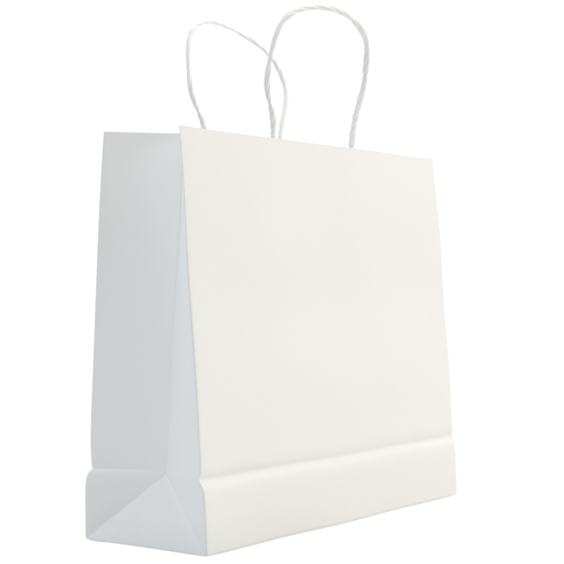 Large White Twisted Handle Bag (15 x 9.5 x 17  in)(200pc)